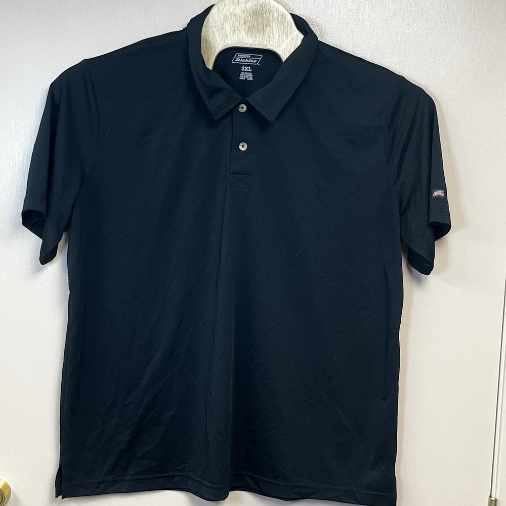 Dickies Men's Performance Polo Shirt Black Size 2XL Pre-Owned